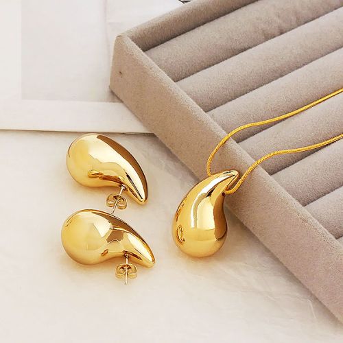 Tear Drop Earrings-Gold